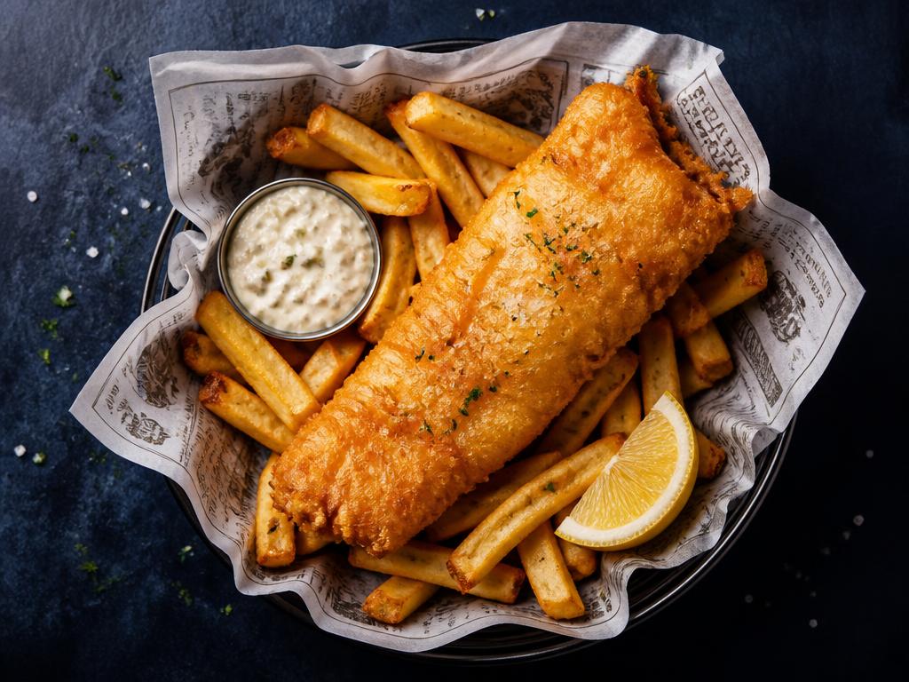Beer-battered fish & hand-cut chips
